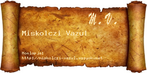 Miskolczi Vazul névjegykártya
